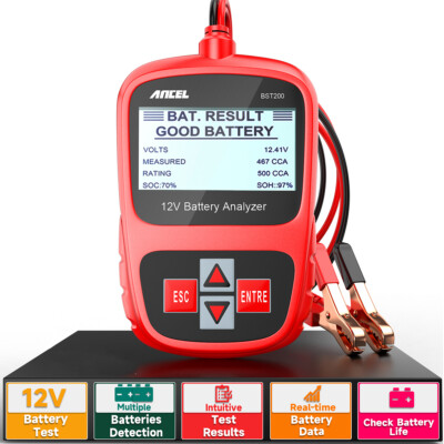 ANCEL BST200 Car Digital Battery Load Tester 100-1100 CCA Analyzer for Truck SUV