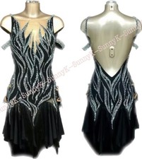 jz Handmade Women Samba Ballroom Swing Salsa Rumba Latin Dance Dress RHYTHM