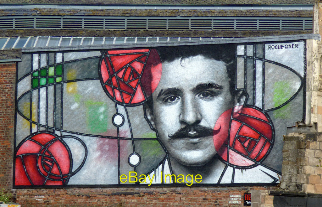Photo 6x4 Charles Rennie Mackintosh Mural A beautiful example of spray ...