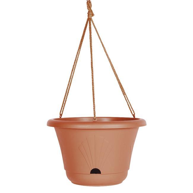 Bloem Lucca 13-inch Self-Watering Hanging Basket in Terra Cotta