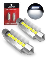 2x White Festoon 28mm 31mm 36mm 39mm 42mm 44mm Led Interior Reading Dome Bulbs