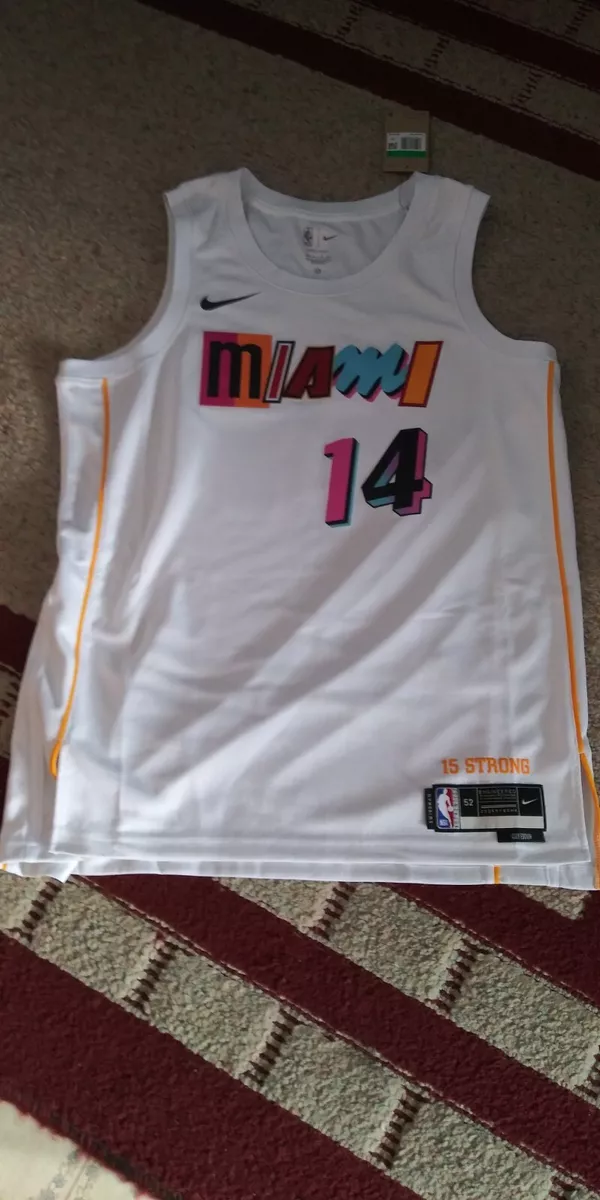 Nike Men's 2022-23 City Edition Miami Heat Tyler Herro #14 White Dri-FIT  Swingman Jersey