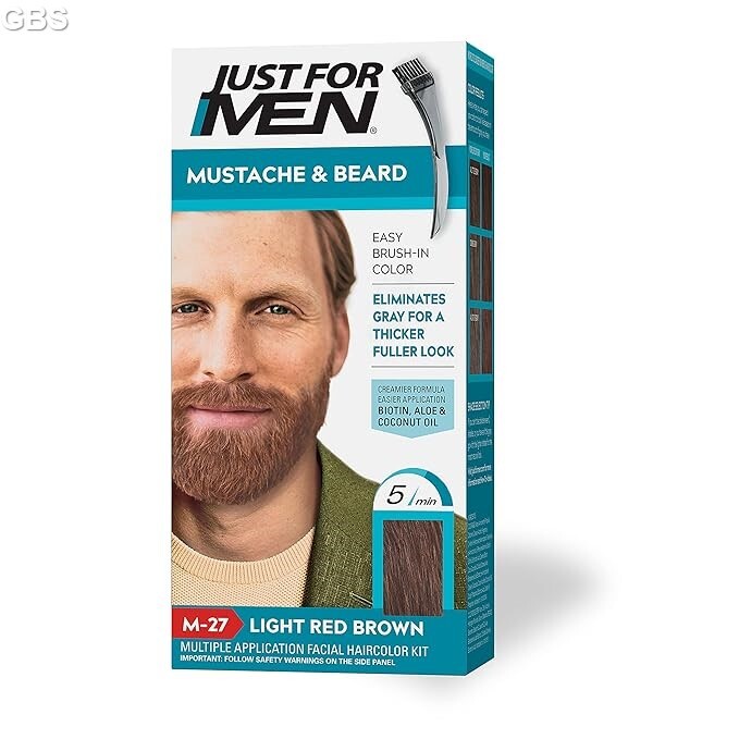 Just For Men Mustache & Beard, Beard Dye for Men with Brush 