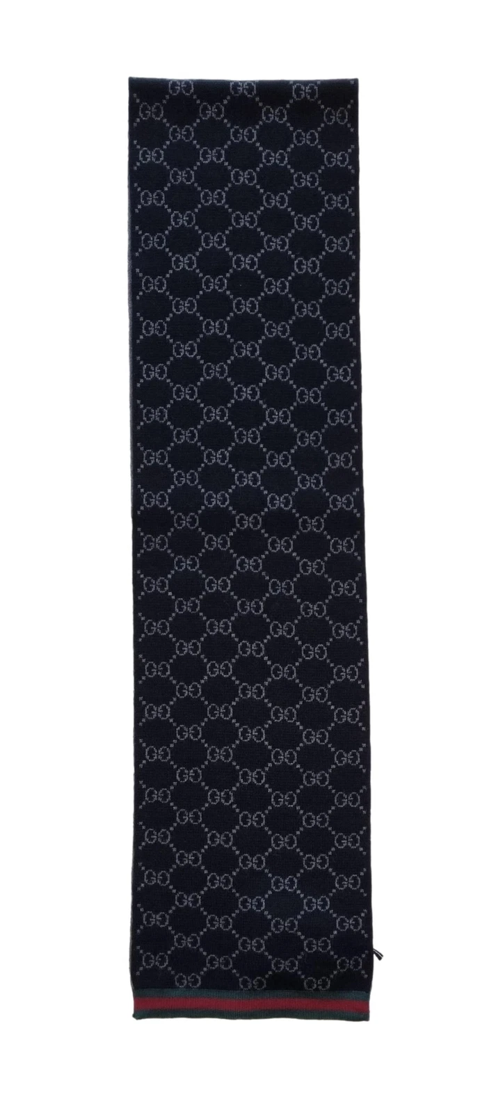 GUCCI Foulard 100% Laine pour Homme avec Motif GG 23cm x 180cm Noir