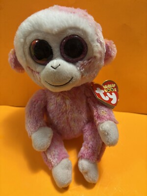 NEW TY Beanie Boos 6'' Ruby the Pink Monkey Plush Fast Shipping