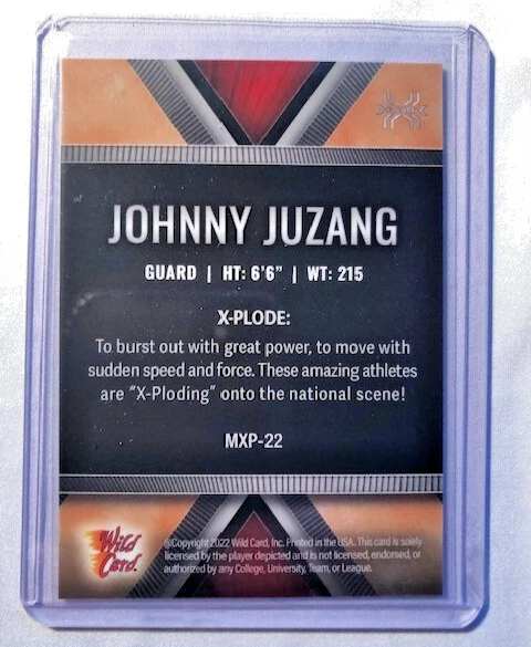 2022 Johnny Juzang #MXP-22 Wild Card Matte Orange X-Plode~Chase SSP/75 Utah Jazz - Image 3 of 4