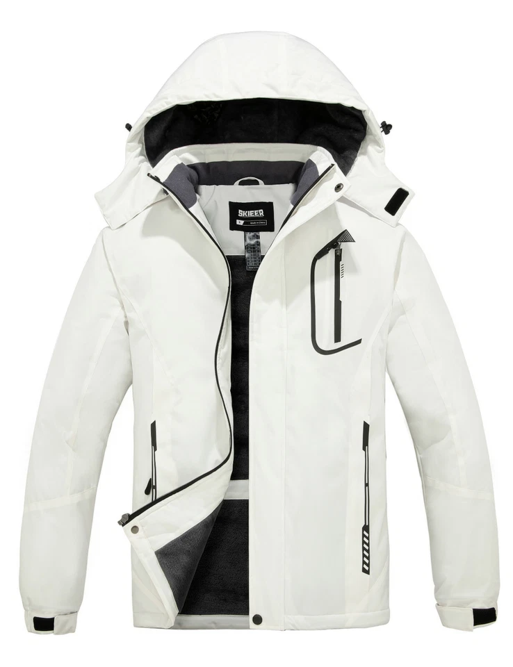 Chaqueta de esquí impermeable de montaña Skieer para hombre Chaqueta de lluvia de invierno Abrigo cálido para nieve Foto 3 de 4