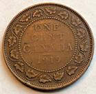 1919 Canada Large Cent Bronze World Coin