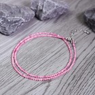 Natural Crystal Choker 2mm Pink Tourmaline Beaded Women Healing Boho Necklace