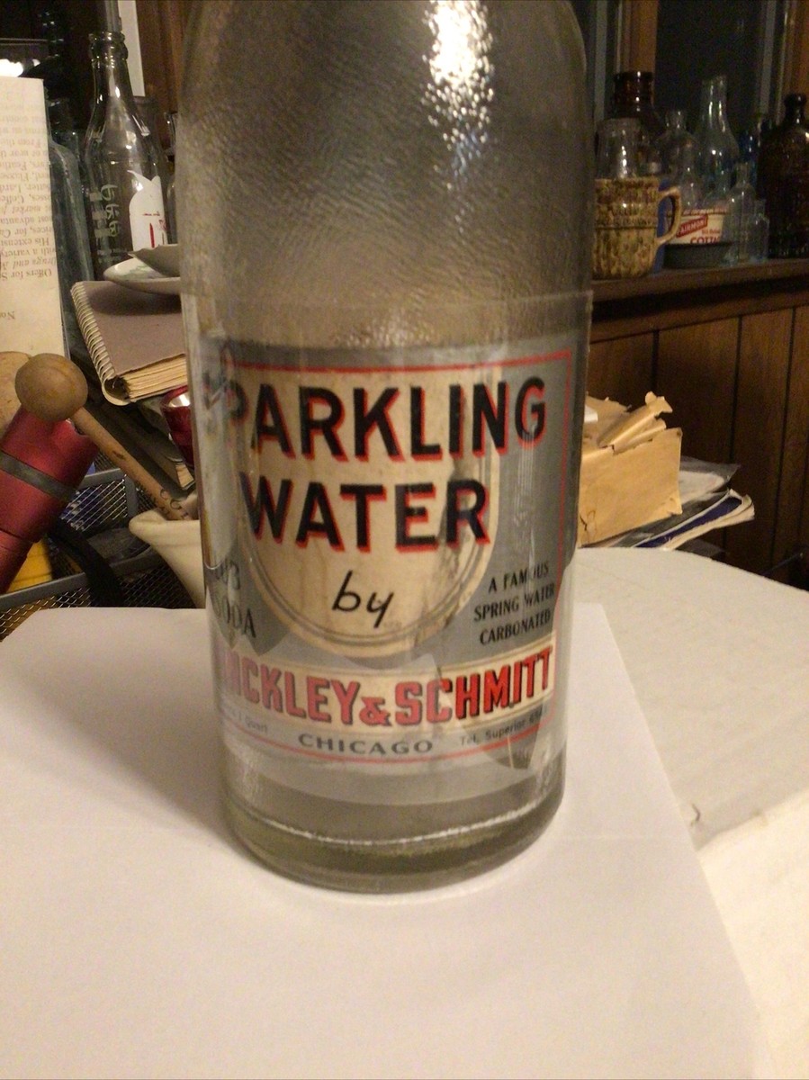 Qt PAPER LABEL SODA BOTTLE HINCKLEY SCHMITT CHICAGO IL ILL