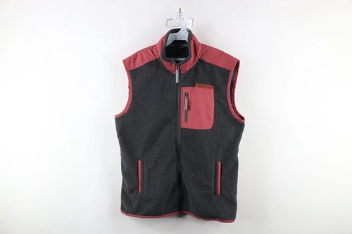 Simply Southern Mens Medium Spell Out Color Block Full Zip Fleece Vest Jacket - product listing photo