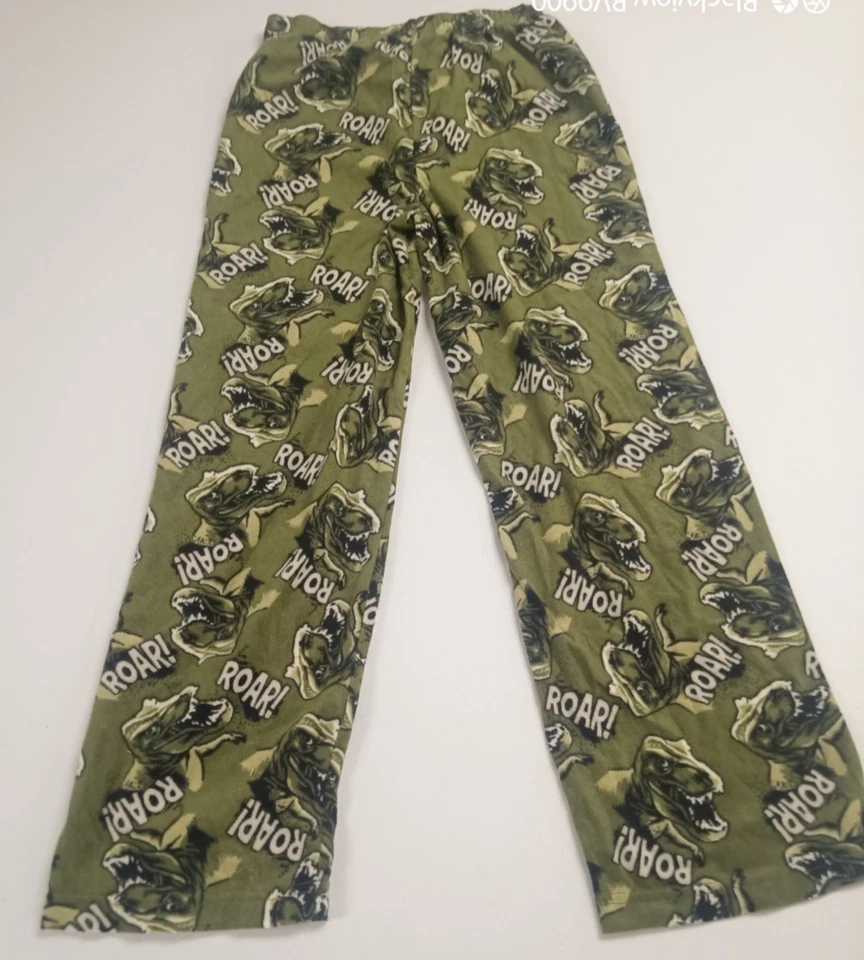 Faded Glory T-REX Roar! Pantalones de pijama para niños XL 14-16 ropa de dormir dinosaurio polar Foto 3 de 4