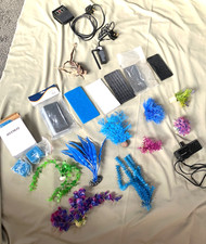 LARGE JOB LOT OF AQUATIC FISH TANK EQUIPMENT SCENERY PUMPS FILTERS ETC. SOME NEW