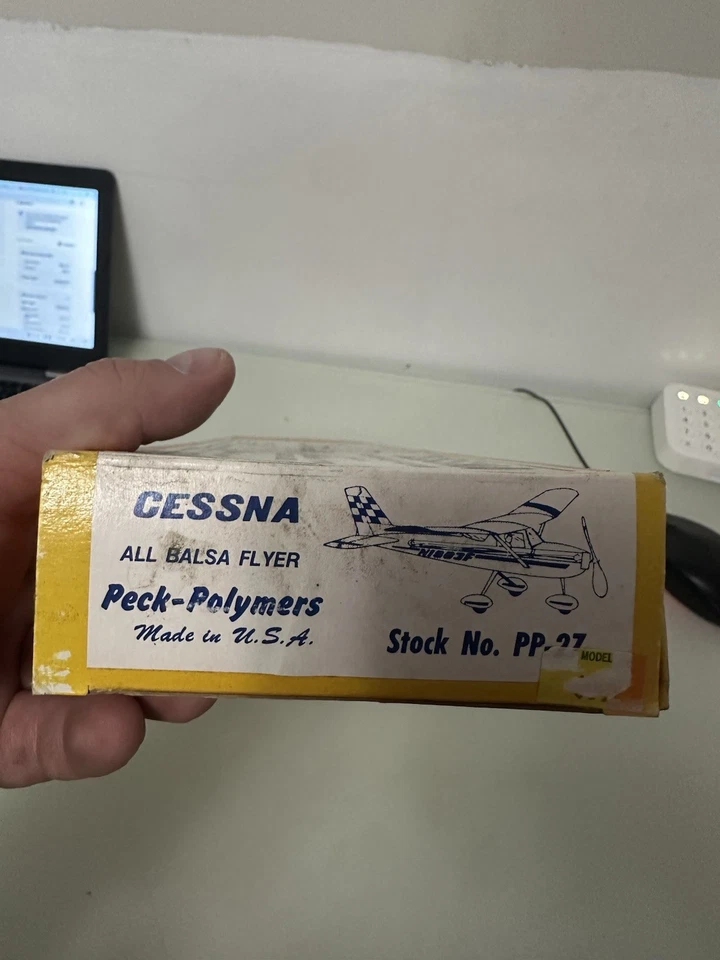 Vintage Complete Cessna Flying Model 15 3/4inch Kit Wooden Peck Polymers USA - Image 4 of 4