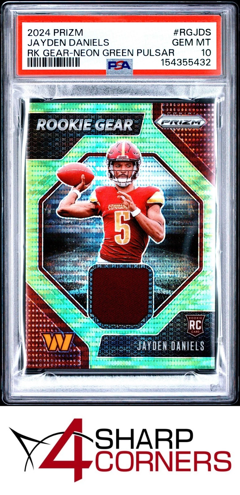Jayden Daniels Prizm RC PSA 10