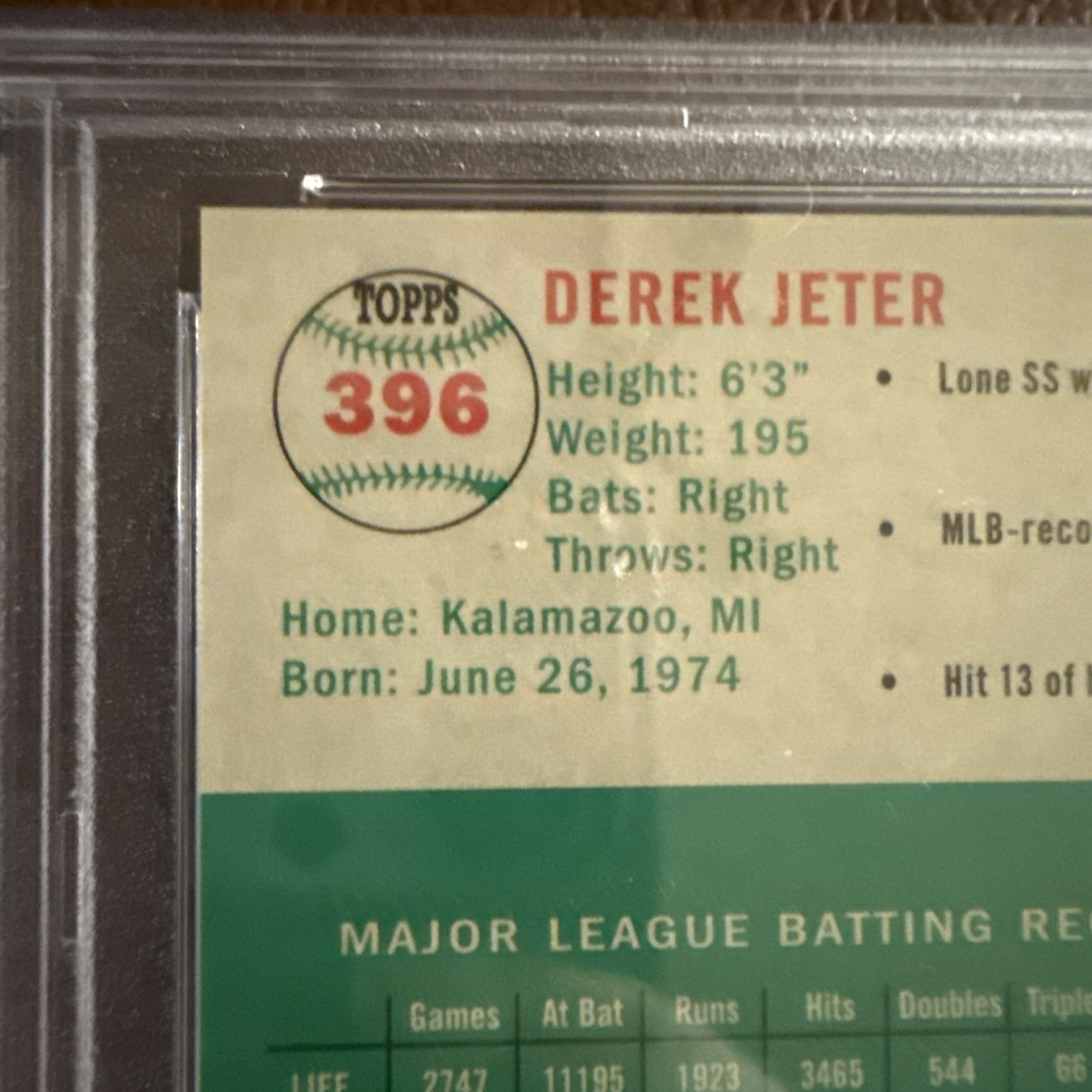 2023 Topps Chrome Platinum Anniv  DEREK JETER Orange Refra /25 PSA 10 POP 3 #396 view 13