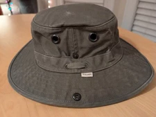 Tilley T3 Wanderer Hat Large 7 1/2 Green Gray Canvas Wide Brim Heritage