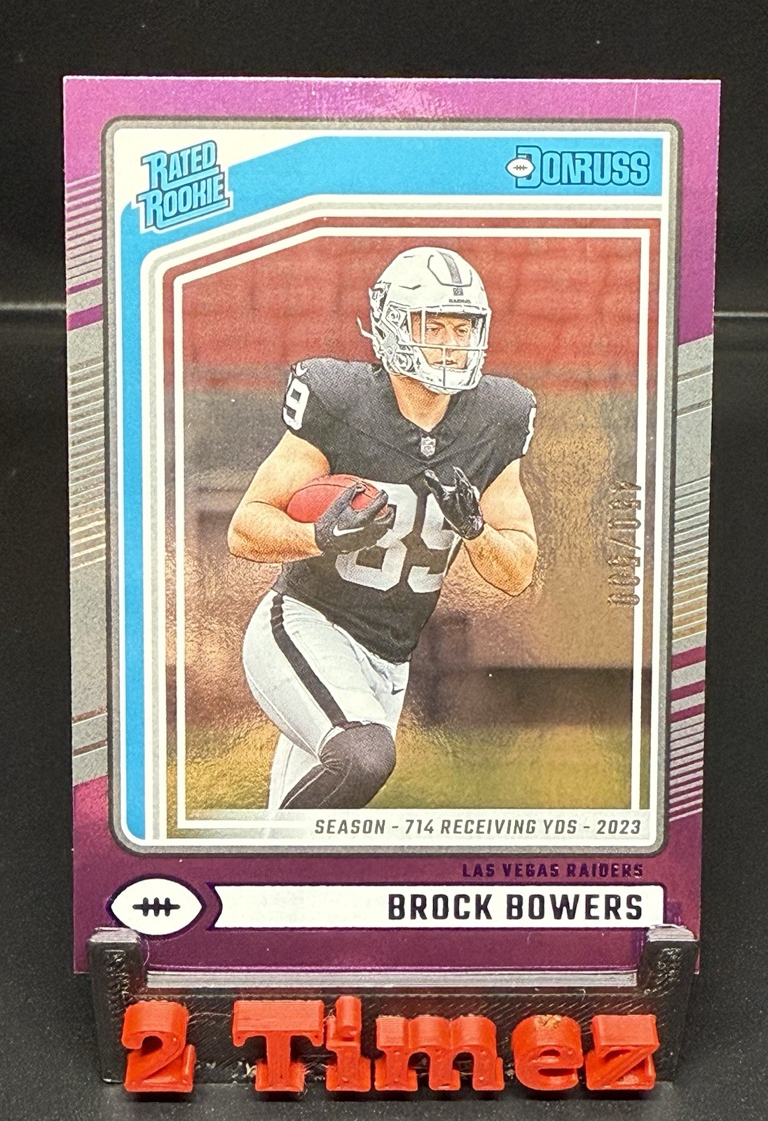 2024 Panini Donruss - Rated Rookie Brock Bowers #394 Season Stat Line /500 (RC)