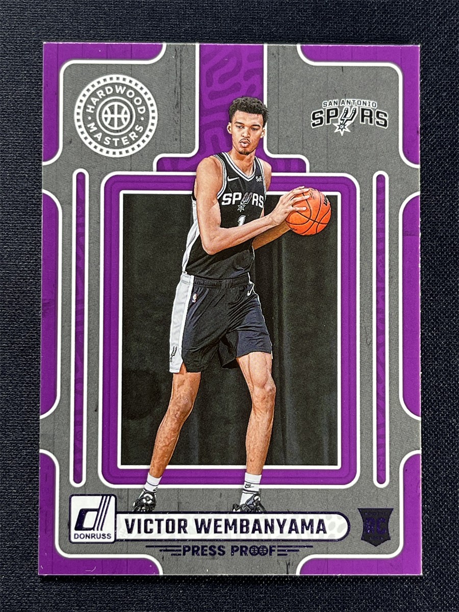 2023-24 Donruss Victor Wembanyama #3 Purple Hardwood Masters RC Press Proof