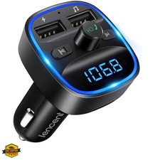FM Transmitter, Bluetooth FM Transmitter Wireless Radio Adapter Car Kit with ...