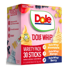 Dole Whip Variety Pack Drink Mix 30 Ct Sugar Free Pineapple Mango Berry | USA