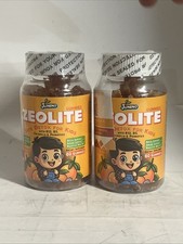 2x Zeolite Kids Detox Gummies Body Cleanse with Chlorella Orange 60ct EXP 12/26