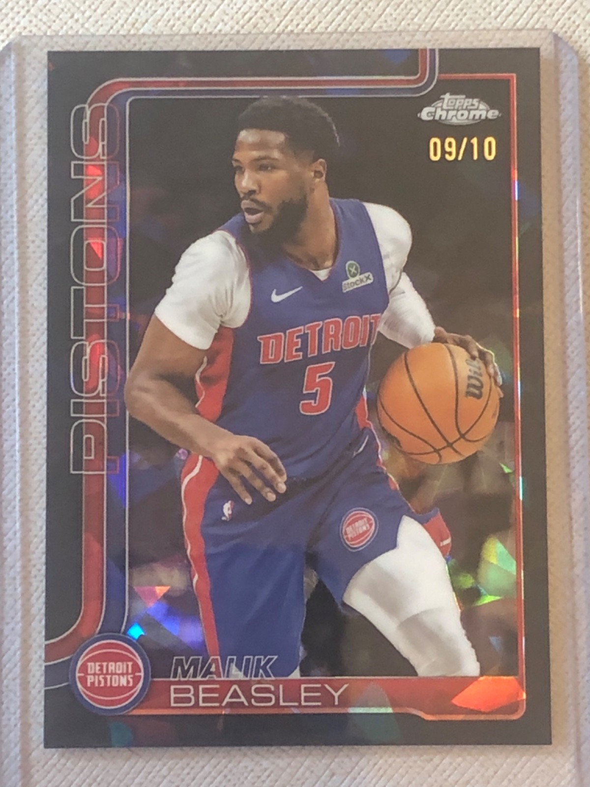 Malik Beasley Topps chrome Sapphire Black Sapphire SSP /10