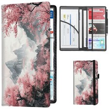 Car Registration and Insurance Holder,Leather Vehicle Car Glove Box Organizer...