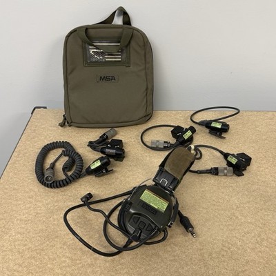 MSA SORDIN 10053612 Dual Comms Headset and Carrying Case PRC Untested Read
