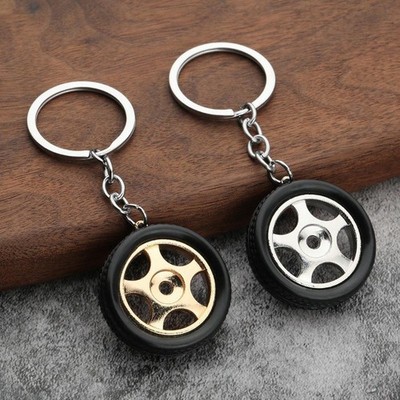 Metal Miniature Automotive Unique Novelty Collectible Compact Hub Metal Keychain