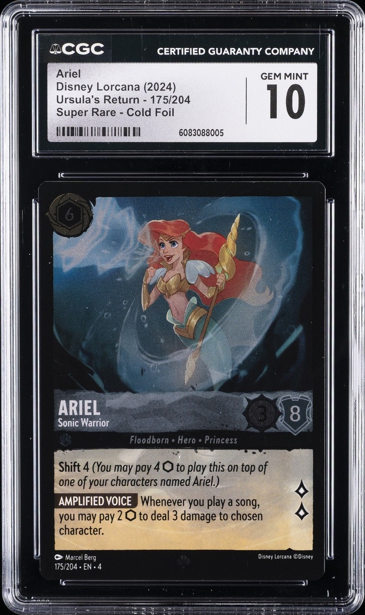 PSA10 Disney Lorcanaアリエル エンチャンテッド3202 Ariel - Spectacular Singer - The First Chapter - Disney Lorcana