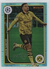2023 Topps Merlin UEFA Club Competitions Aqua Prism Refractor Jadon Sancho #143