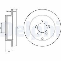2X Bremsscheibe Delphi BG4161C FüR 4007 CitroËN Peugeot Crosser Mitsubishi Van 2