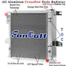 CU2172 3 Row Aluminum Radiator For 1998-2001 Ford Ranger Mazda B2500 2.5L L4