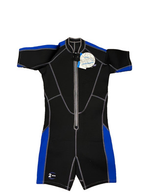Cressi Lido Junior 2mm Neoprenanzug Shorty Gr. L/4 Schwarz Blau Neu