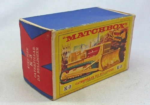 Lesney Matchbox King Size K-3 Caterpillar Bulldozer ORIGINAL RARE E Type Box