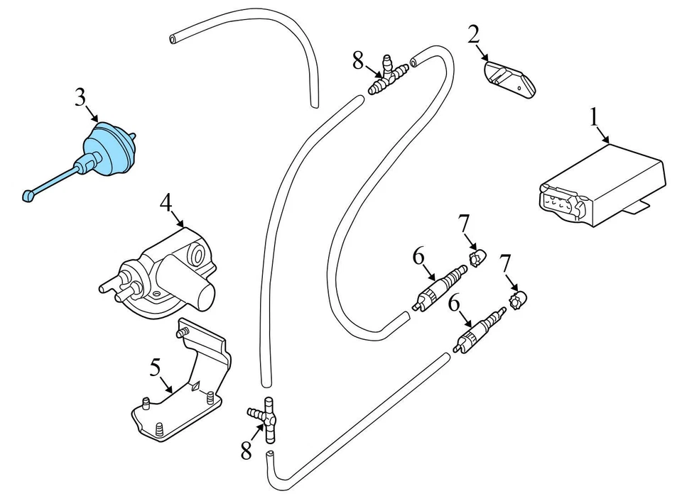 1991-1992 VW GOLF - круиз-контроль вакуумный привод 165907327 - Изображение 3 из 4