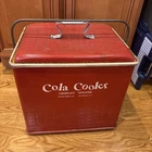 Vintage 1950's Red Cola Cooler Poloron Product Fiberglass Insulated With tray