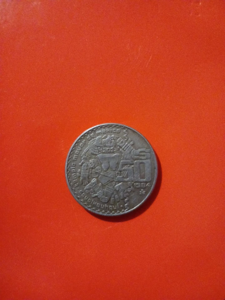 Moneda Coleccionable México 50 Pesos Coyolhouhqui Templo Mayor 1984 Foto 2 de 3