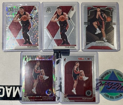 5x CARD LOT TYLER HERRO RC 2019-20 PRIZM MOSAIC HOOPS FAST BREAK VARIATION $$$ - Picture 2 of 3