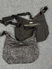 Baggallini Gray Nylon Crossbody Bag Adjustable Medium Shoulder Bags (2)