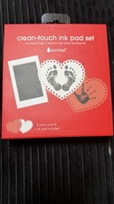 Pearhead Clean Touch Ink Pad Baby Handprint Footprint Kit New 2 Cards Included