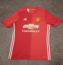Adidas Manchester United Chevrolet Newton Heath Red Short Sleeve Shirt 15-16 Yrs