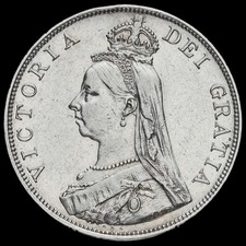 1890 Queen Victoria Jubilee Head Silver Double Florin