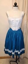 Boho Corset Top  Square Dance Skirt Adjustabe Size On Both Pieces Gd Condition