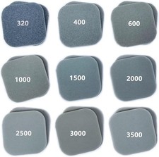 27-Piece Soft Touch Sanding Sponge Pads, 2"x2", Grit 320 to 3500