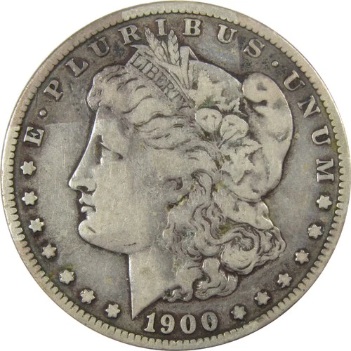 1900 S Morgan Silver Dollar F Fine $1 Coin SKU:I24501