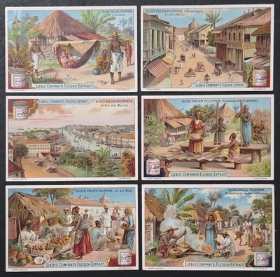 Philippines Liebig Company Fleisch-Extract Trade Card Set Of 6 Complete Manila