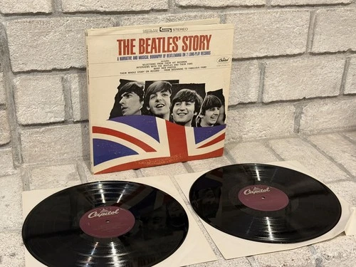 The Beatles' Story Reissue Double LP Vinyl Record STBO 2222 Purple Label