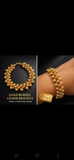 21ct Gold Bracelet Elegant Textured Design.